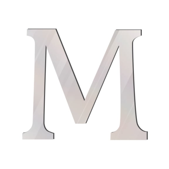 3D Acrylic Mirror Alphabet Wall Stickers - Self-Adhesive Letter Decals for Home, Bedroom, Living Room, and DIY Wall Art Decoration - Wall Decor & Craft Supplies, M, 3.15 Inch