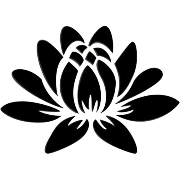 3D Acrylic Mirror Lotus Flower Wall Sticker Wall Art Decals Self Adhesive Removable Eco-Friendly for Home Bedroom Living Room Bathroom Decoration 13.7 x 9.8inch Black 1set