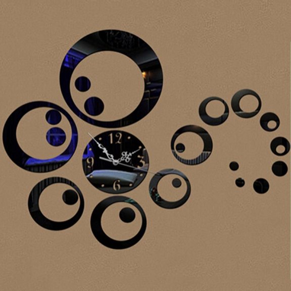 3D Acrylic Mirror Wall Sticker Clock Decoration Décor