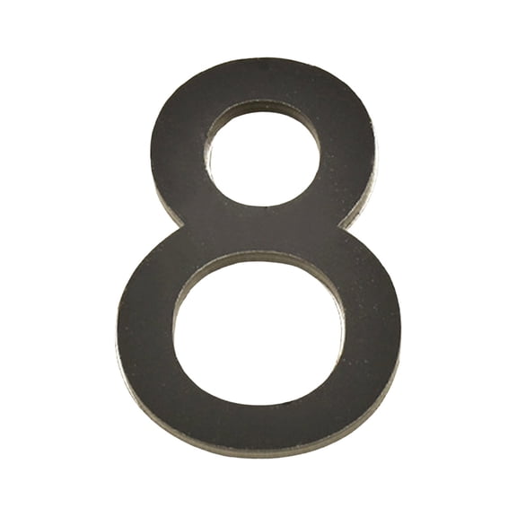 3D Acrylic Number Plate 8, 10CM Black Modern House Address Sign for Wall, Self-Adhesive DIY Home Office Decor,for Holiday Party Indoor Outdoor Decor