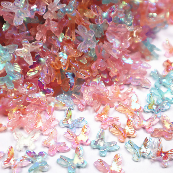 3D Acrylic Spring Butterfly Charms for Nails Summer Butterfly Nail Glitter Sets Butterfly Nail Charms for Nail Art Decoration DIY Resin Mold Crafts Design