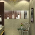 thumbnail image 1 of 3D Acrylic Square Shaped Mirror Wall Stickers Silver Self Adhesive Plastic Mirror Tiles for Home Decor (Gold), 1 of 8