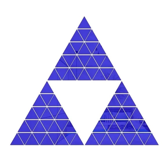 3D Acrylic Triangular Mirror Wall Stickers 100 Pieces Mosaic Self-Adhesive Mirror Tiles DIY Wall Stickers Room Home Decoration