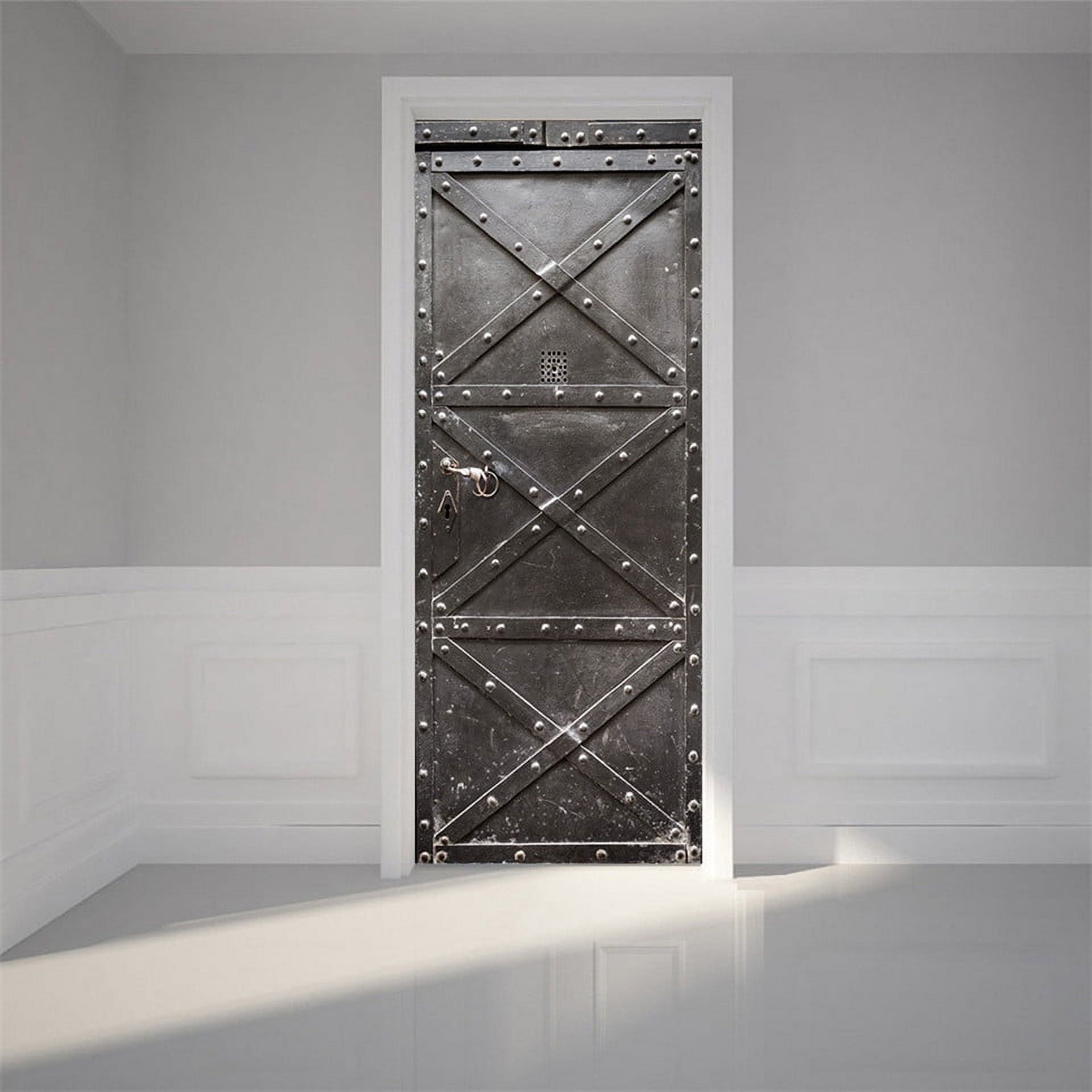 3D Adhesive Door Wallpaper Renovation Home Decor Waterproof Removable ...
