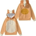 thumbnail image 1 of 3D Adult Costume Hoodie Dog Ears Hooded Sweatshirt Sweater, 1 of 4