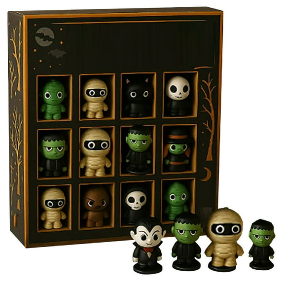 3D Advent Calendar with Fixed Figures, 12 Day Christmas Countdown for Vacation Season and Holiday Home Display