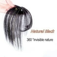thumbnail image 1 of 3D Air Bangs Hair Topper Extension Invisible Seamless Thin Neat Air Bangs # Black, 1 of 7