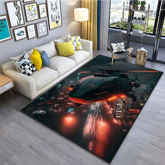 3D Airplane Fighter Pattern Floor Rug 15 Size Living Room Bedroom Bedside Bathroom Floor Mat Area Rug Carpets Cloakroom Decor