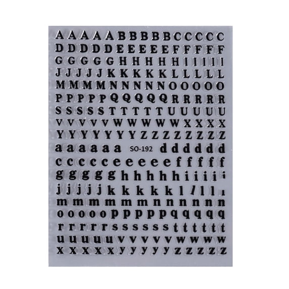 3D Alphabet Nail Stickers, Self-Adhesive Letter Nail Decals 7 Sheets ...