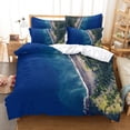 thumbnail image 1 of 3D Alpine Flowing Water Forest View Duvet Cover King Double Size Women Kids Teens Warm Soft Gifts Bedroom ration, 1 of 5
