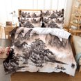 thumbnail image 1 of 3D Alpine Flowing Water Forest View Duvet Cover King Double Size Women Kids Teens Warm Soft Gifts Bedroom ration, 1 of 5
