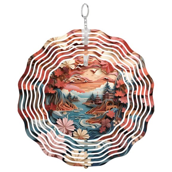 3D Angel Wings Religious Art 3D Wind Spinner Stainless Steel Kinetic Art Spiritual Memorial Gift 10 Inch