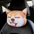 thumbnail image 1 of 3D Animal Car Headrest Neck Pillow and Seat Belt Cover Set for Comfortable Travel Cute Husky Dog Design Universal Fit Premium Interior Accessory, 1 of 3