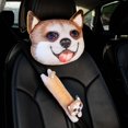 thumbnail image 1 of 3D Animal Car Headrest Neck Pillow and Seat Belt Cover Set for Comfortable Travel Cute Husky Dog Design Universal Fit Premium Interior Accessory, 1 of 3