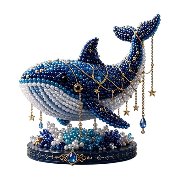 3D Animal DIY Bead Kit, 3D Beaded Celestial Moon & Stars Series DIY Kit, Tiny 3D Beaded Craft Kit with Beads and Instructions, Handmade Magical Cat Kit for Beginner, Home Decor