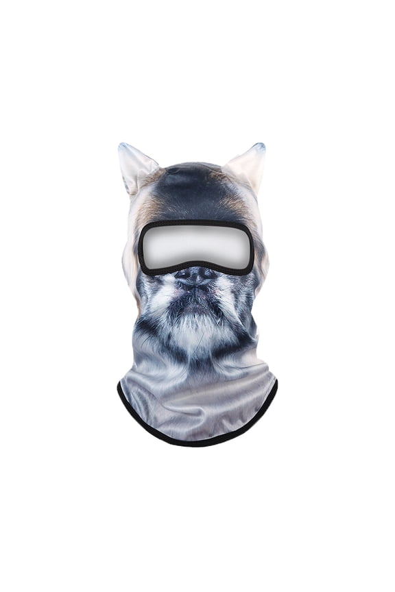3D Animal Print Winter Full Face Ski Mask, Warm Windproof Balaclava for Cycling Snowboarding and Outdoor Sports, Multicolor, One Size