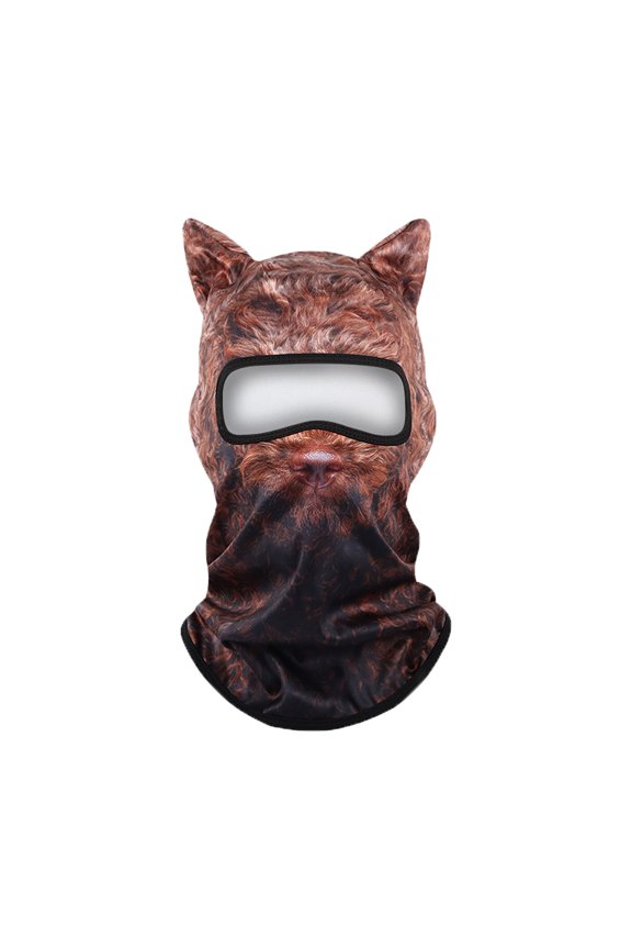 3D Animal Print Winter Full Face Ski Mask, Warm Windproof Balaclava for Cycling Snowboarding and Outdoor Sports, Multicolor, One Size