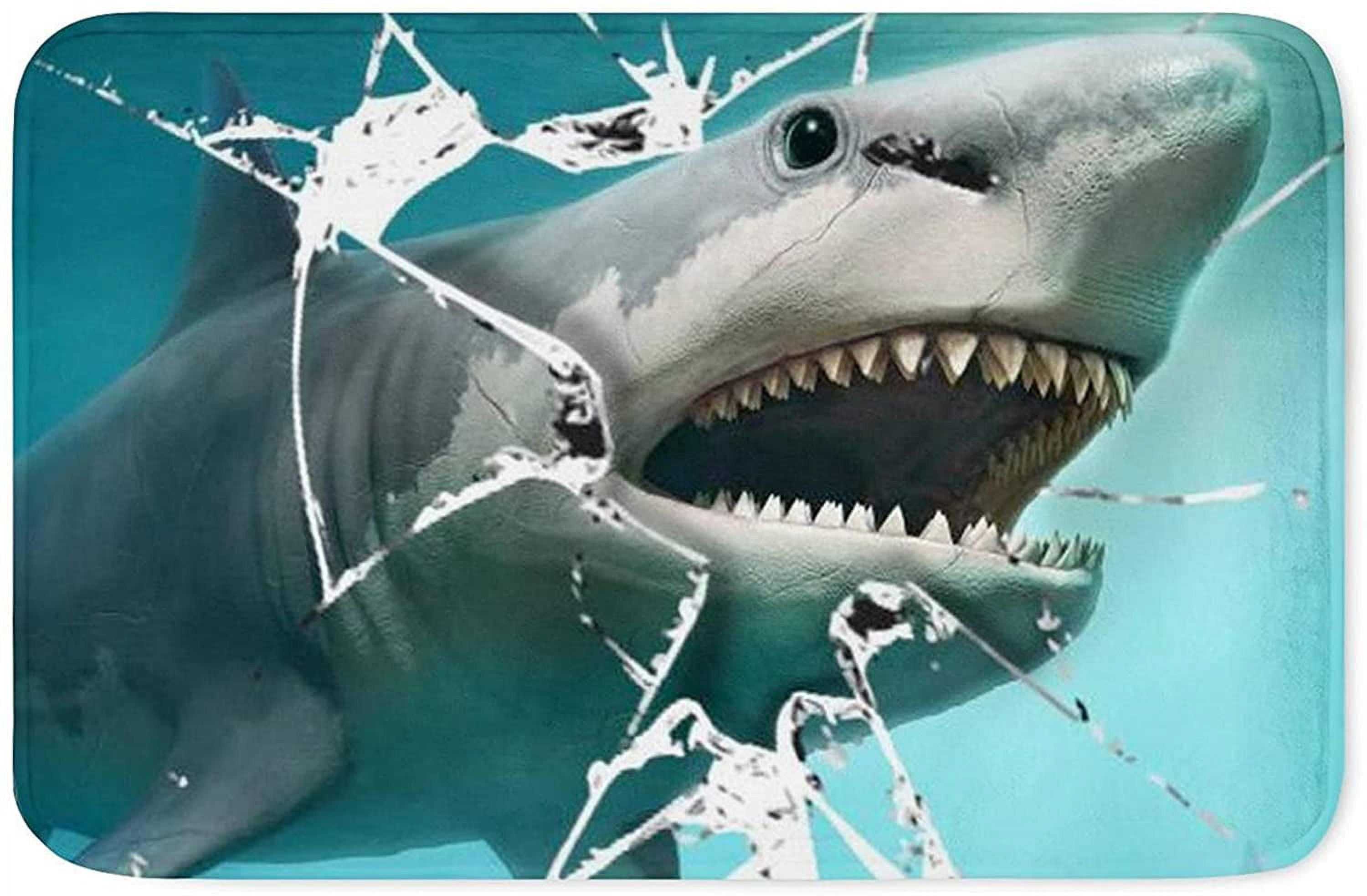 3D Animal Shark Printed Durable Doormat Indoor Outdoor Entrance Door