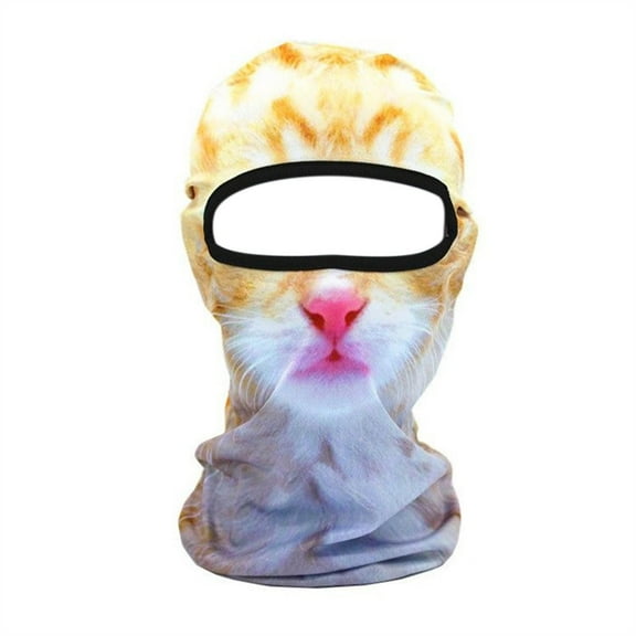 Face for Cycling - 3D Animal Ski Face with Ears Ideal for Music Festivals Raves Ski Halloween Parties and Outdoor Activities