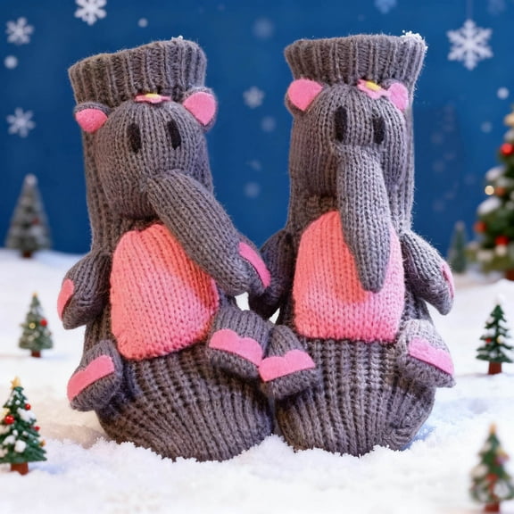 3D Animal Socks for Adults, Hand Crocheted Novelty Christmas Socks, Funny Shark Crocodile Design, Warm Breathable Floor Winter Warm Multiple Styles Sock For Christmas Gifts