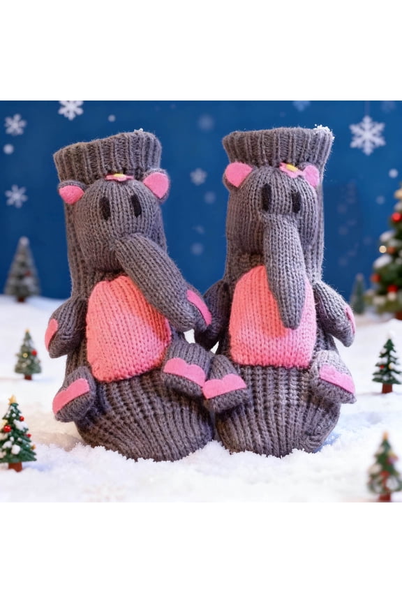 3D Animal Socks for Adults, Hand Crocheted Novelty Christmas Socks, Funny Shark Crocodile Design, Warm Breathable Floor Winter Warm Multiple Styles Sock For Christmas Gifts