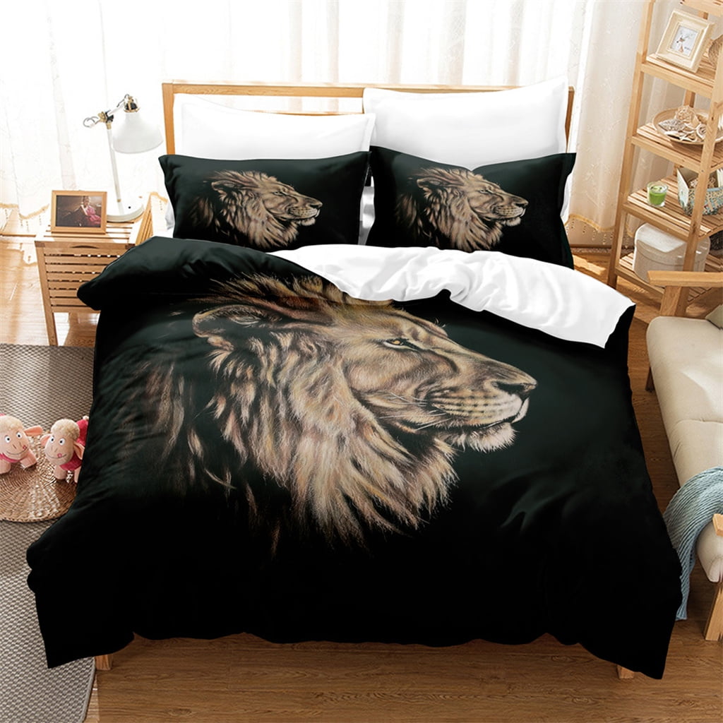 3D Animal Tiger Dog Print Bed Comforter Sets Twin Full Queen King Size