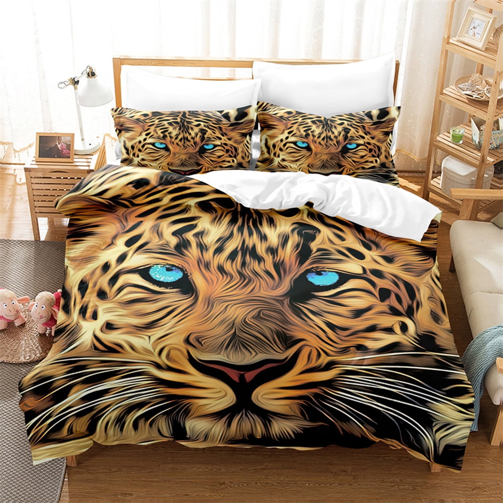 3D Animal Tiger Dog Print Bed Comforter Sets Twin Full Queen King