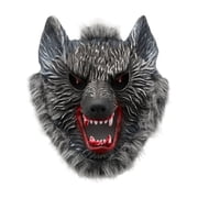 3D Animal Wolf Head Mask, Scary Halloween Decorations, Halloween Scary Decorations, Haunted House Decorations, Halloween, 10X10 in Spooky Werewolf Face Cover with Fanged Details,