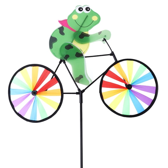 3D Animal on Bike Windmill Wind Spinner Toys Decoration Ornaments Supplies