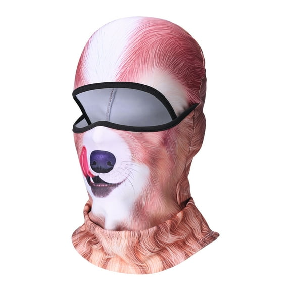 3D Animals Dog Balaclava Ski Mask for Men Women, Cold Weather Windproof Thermal Warm Full Face Msk Neck Hood Hat for Music Festival, Skiing Cycling Halloween