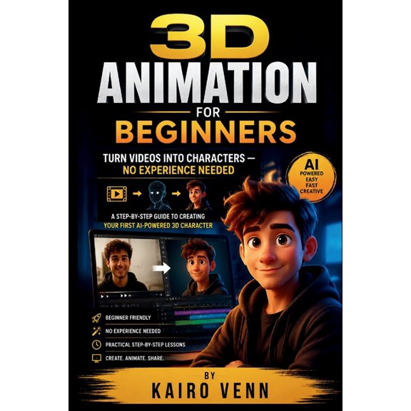 The One-Person AI 3D Animation for Beginners: Turn Videos Into Characters - No Experience Needed: A Step-by-Step Guide to Creating Your Fi, Book 3, (Paperback)