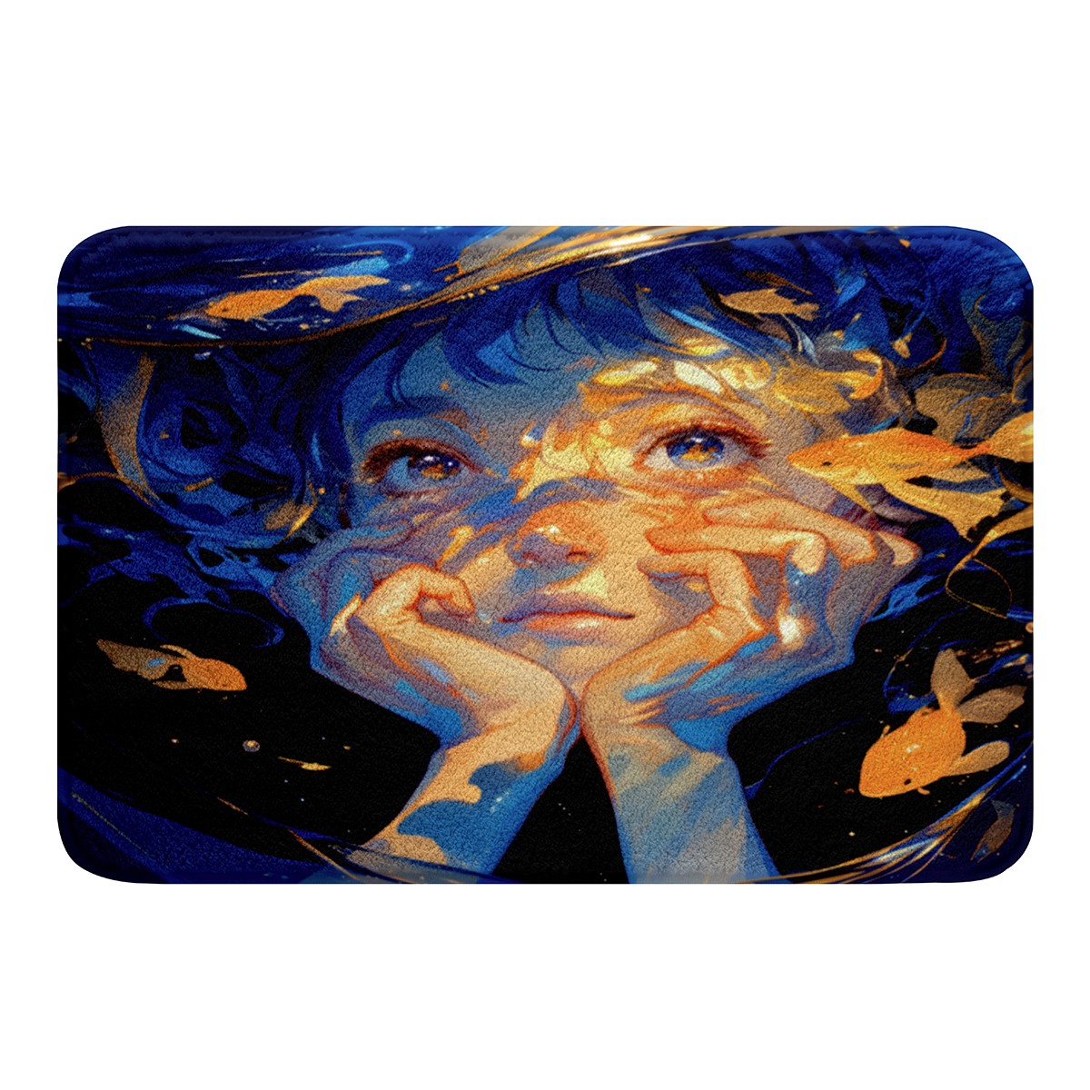 3D Anime Girl Bathroom Rug Set,Japanese Style Anime Kawaii Bath Mat for ...