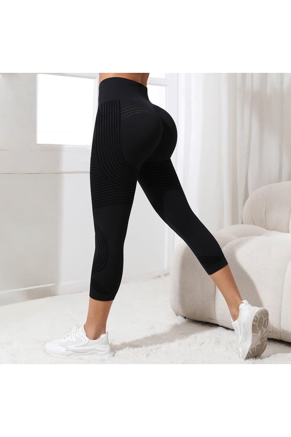3D Anti Cellulite Capri Leggings for Women Compression Resistance Band Legging Butt Lifting Tummy Control Yoga Pants Black 2XL