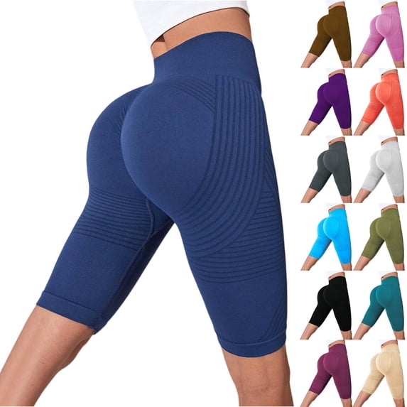 3D Anti Cellulite Leggings,Cellulite Leggings for Women, Push-Up Sculpting Yoga Fitness Pants Royal Blue L