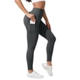 thumbnail image 1 of 3D Anti Cellulite Leggings High Waisted Seamless Pants with Pockets Butt Lifting Tummy Control Compression Yoga Pants Soft Breathable for Gym Workout, Gray 2XL, 1 of 3