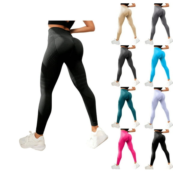 3D Anti Cellulite Leggings for Women – High Waist Compression Leggings with Sculpting Fit Black L
