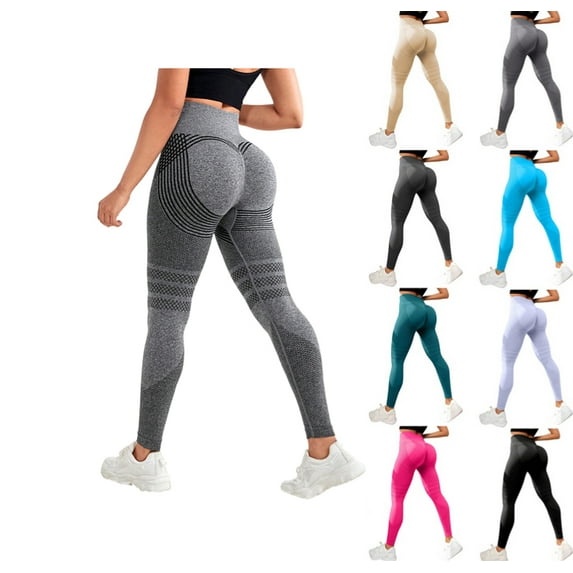 3D Anti Cellulite Leggings for Women – High Waist Compression Leggings with Sculpting Fit Gray L
