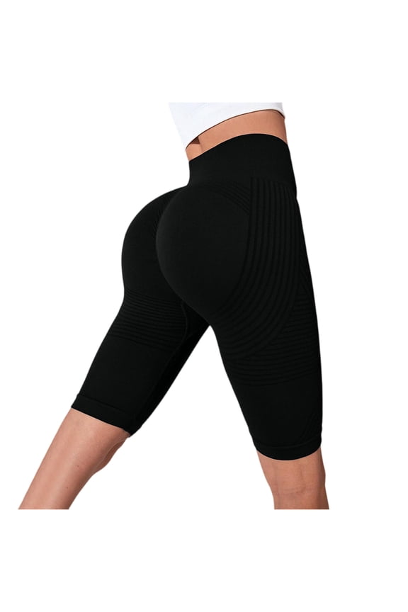 3D Anti Cellulite Short Leggings High Waisted Butt Lifting Tummy Control for Gym Workout Leggings M