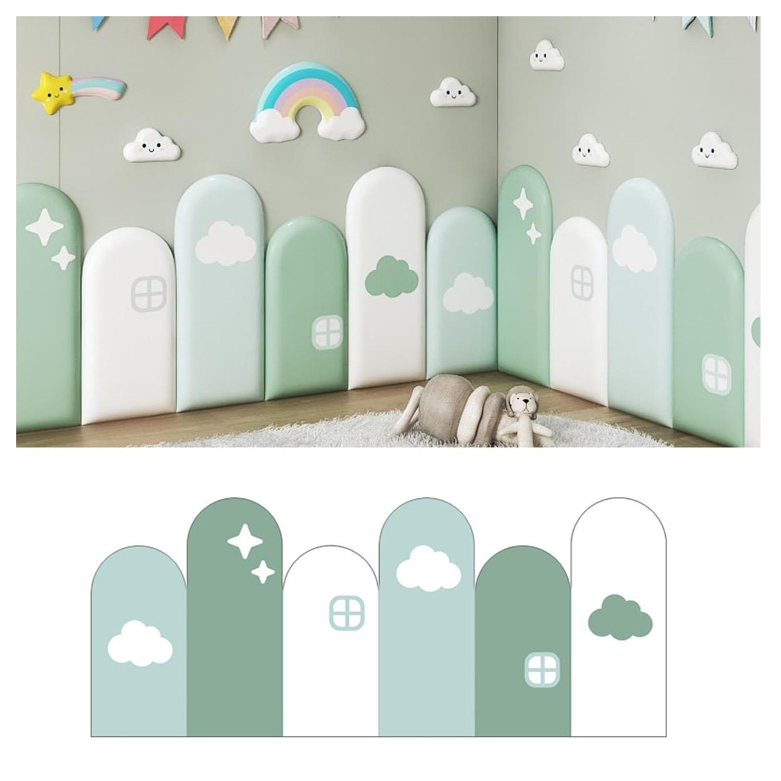 3D Anti-Collision Headboard Panels for Wall, Peel And Stick Padded ...