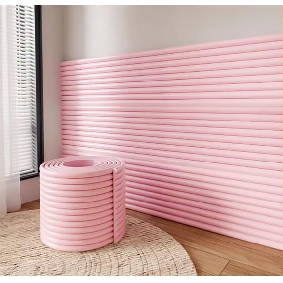3D Anti-Collision Wall Padding, Headboard Upholstered Wall Panels, Padded Wall Panels for Playroom/Bedroom, Wall Cushion Stickers(Pink, 15.7 x 39.3 Inch)