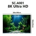 thumbnail image 1 of 3D Aquarium Background with Sunlight Effect, Reusable Adhesive, Easy Apply Fish Tank Decor for Freshwater Saltwater Aquariums, No Residue Removal, HD Aquatic Plants Design, 1 of 8