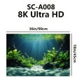 thumbnail image 1 of 3D Aquarium Background with Sunlight Effect, Reusable Adhesive, Easy Apply Fish Tank Decor for Freshwater Saltwater Aquariums, No Residue Removal, HD Aquatic Plants Design, 1 of 10