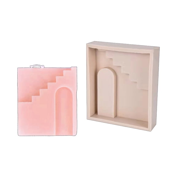 3D Arch Stairs Silicone Mold DIY Aromatherapy Candle Plaster Soap Making Craft