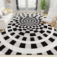 thumbnail image 1 of 3D Area Rug Abstract Art Style Design Playroom Rug Soft Non-Slip Non-Shedding Washable Bedroom Carpet For Kitchen Music Room Balcony 3 x 5ft, 1 of 6