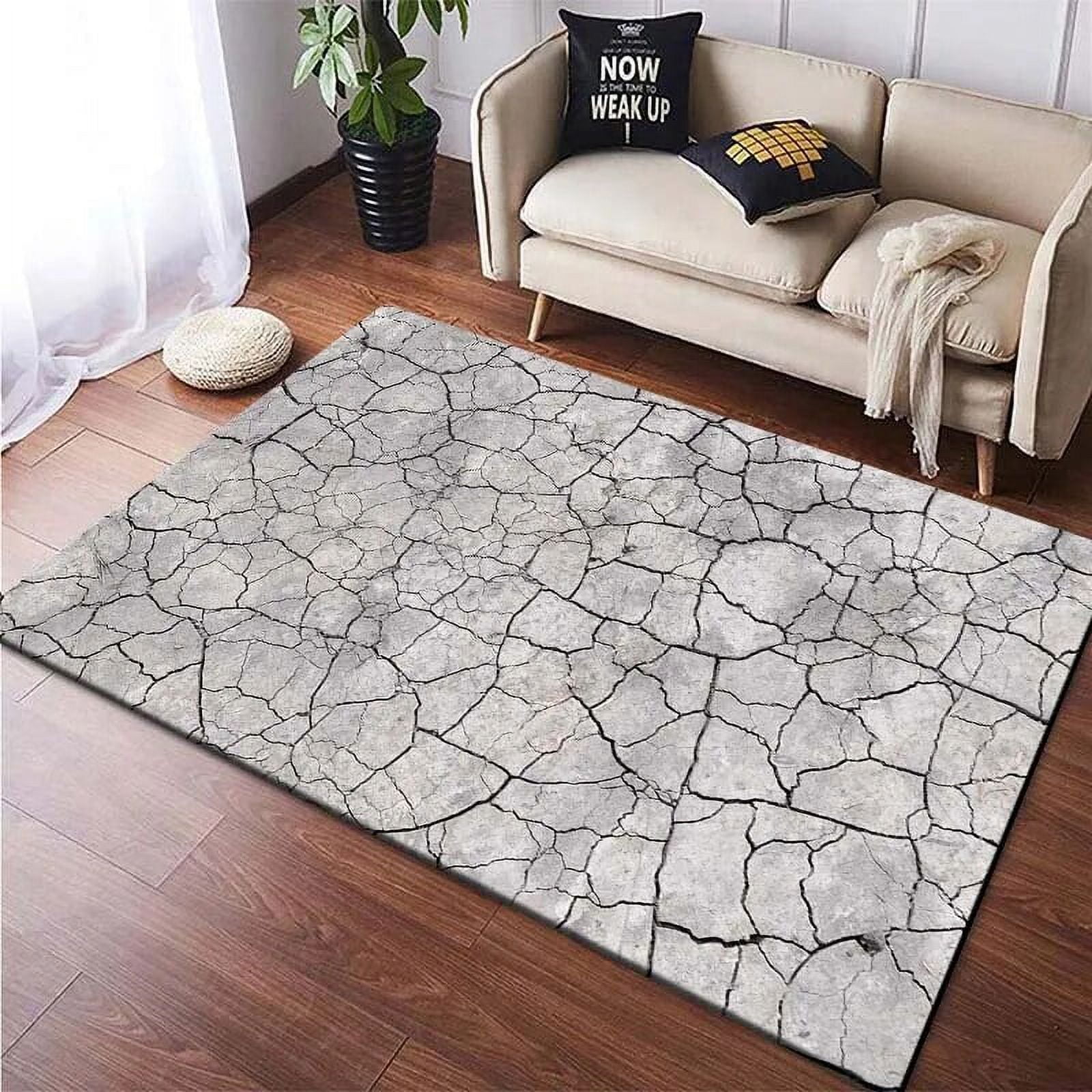 3D Arid Land Square Rugs for Bedrooms Home Decoration Kids Boys Room Cool Floor Mats Living Room ...