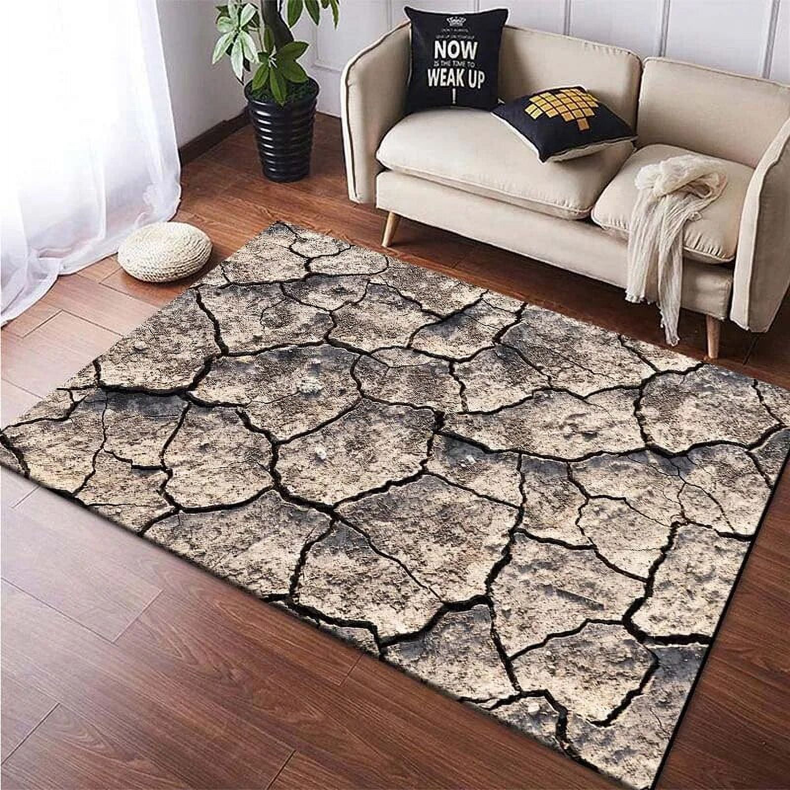 3D Arid Land Square Rugs for Bedrooms Home ration Kids Boys Room Cool