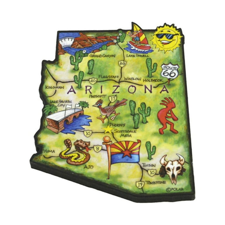 Arizona State Jumbo Fridge Magnet Big Artwood Refrigerator Travel Souvenir Gift Arizona State Jumbo Fridge Magnet Big Artwood Refrigerator Travel Souvenir Gift