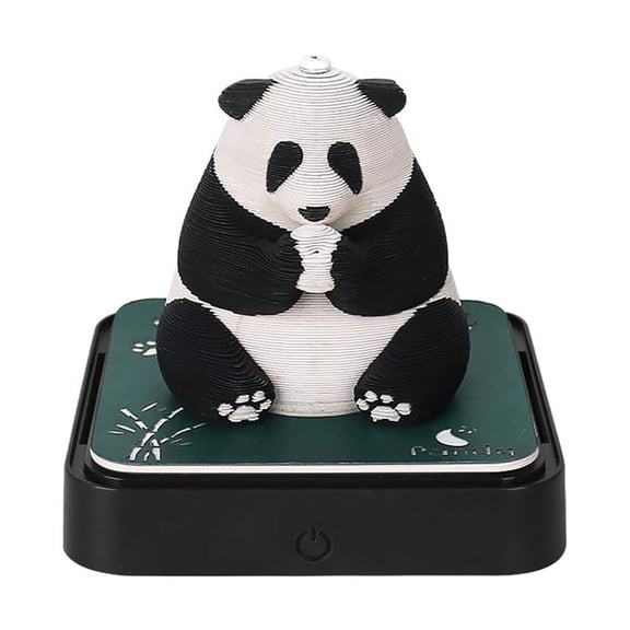 3D Art Calendar 2024, Time Piece Calendar Panda Memo Pad Rip Paper Carving DIY Sticky Note