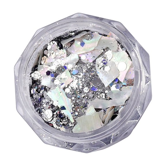 3D Art Crushed Sea Shells Irregular Natural Abalone Seashells Slices Art Sequins Manicure Decor for Crafts