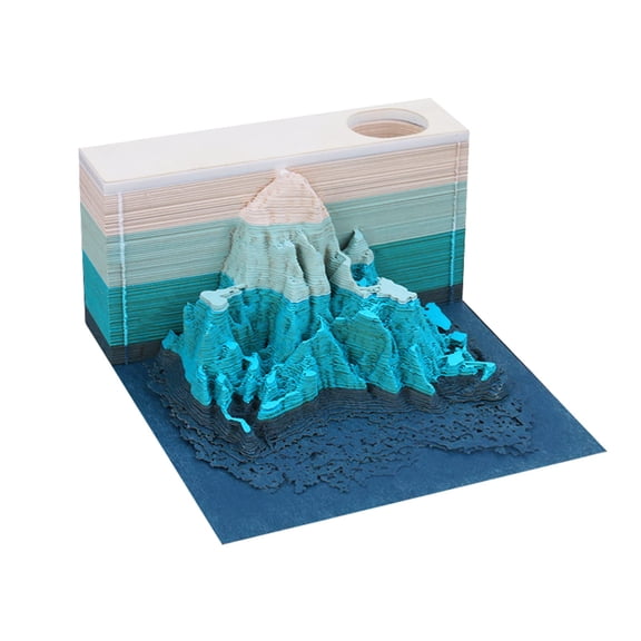 3D Art Memo Pad, 170 Sheets DIY Paper Art Building Block 3D Sticky Notes Convenience Stickers Paper Card Craft Creative Post Notes (Alps)